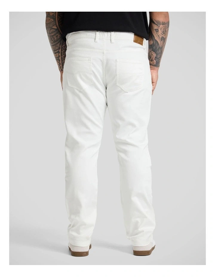Maison Regular Knit Jean in White image 2