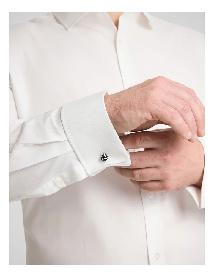 Gaston French Cuff Dress Shirt in White image 5