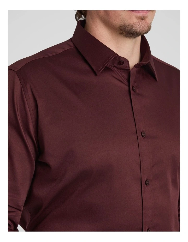 Montego Stretch Dress Shirt in Wine image 3