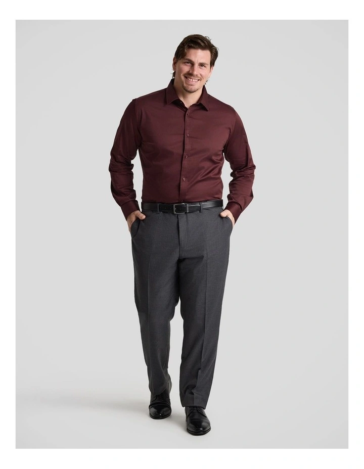 Montego Stretch Dress Shirt in Wine image 4