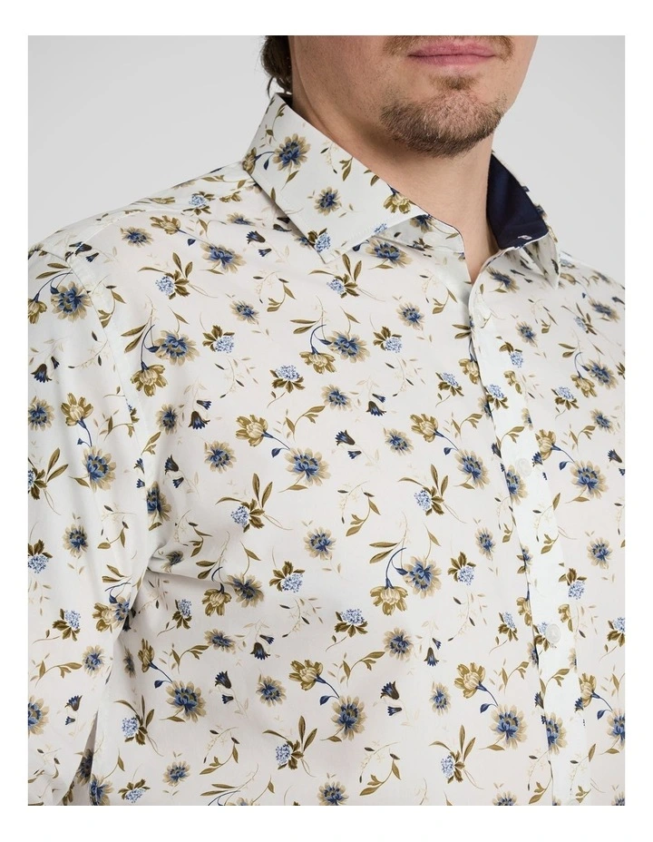 Baillie Floral Shirt in White image 3