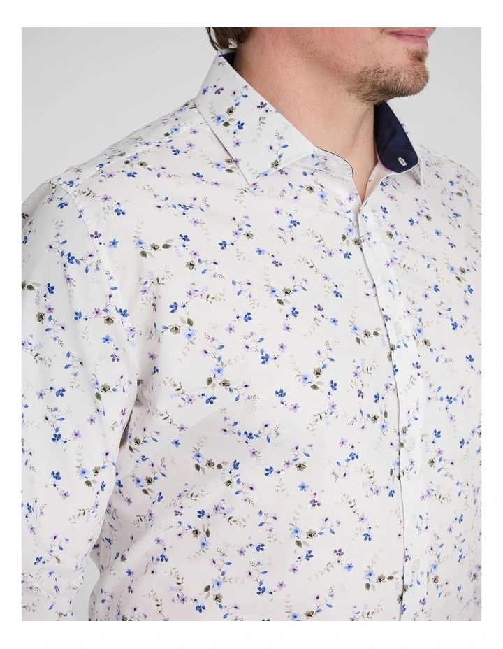Bastian Floral Shirt in White image 3