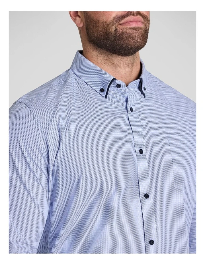Bentley Dobby Smart Shirt in Blue image 3