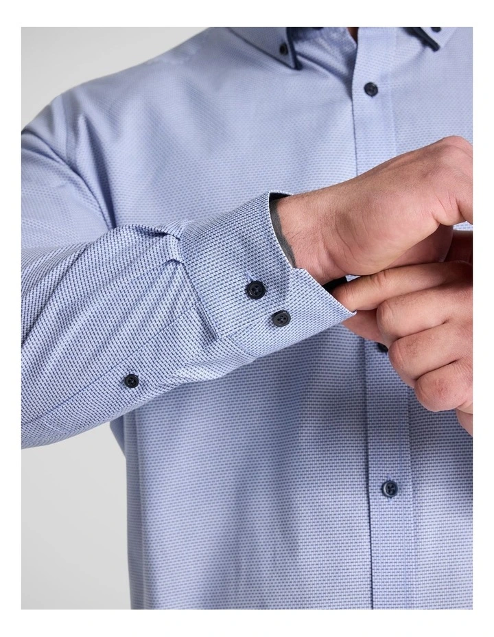 Bentley Dobby Smart Shirt in Blue image 5