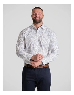 Hamilton Paisley Shirt in White