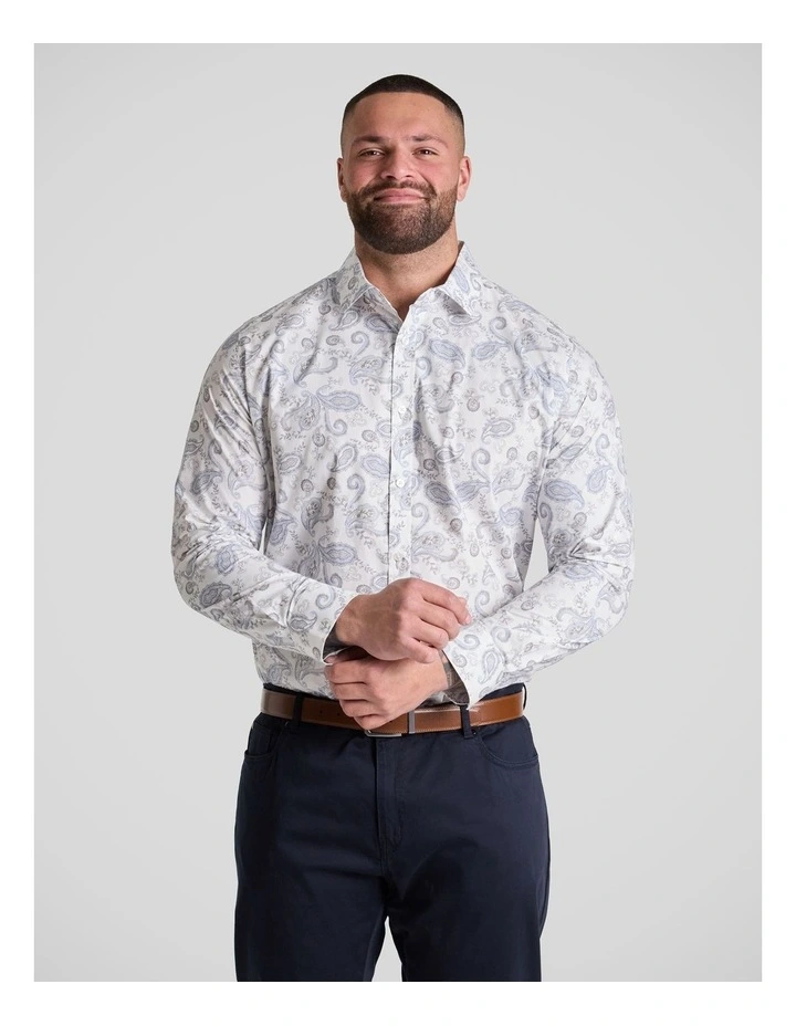 Hamilton Paisley Shirt in White image 1