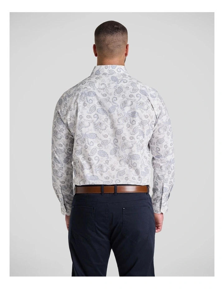 Hamilton Paisley Shirt in White image 2