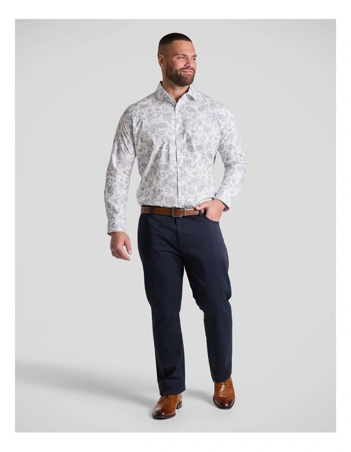 Hamilton Paisley Shirt in White image 4