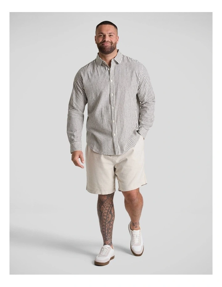 Lance Casual Stripe Shirt in Ink image 4