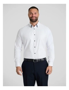 Roman Dobby Smart Shirt in White