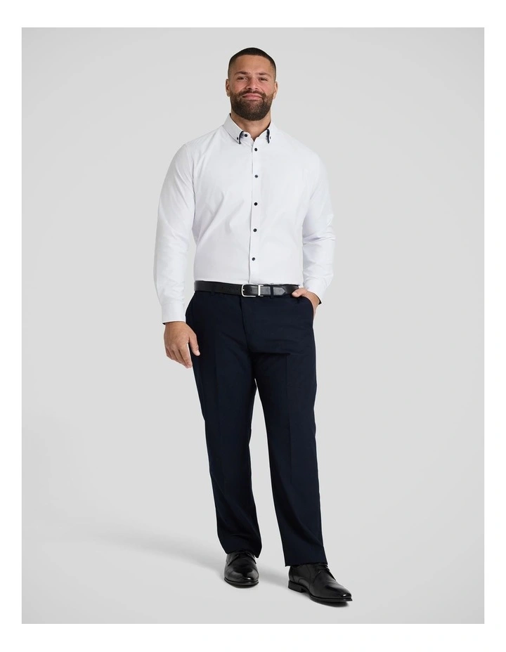 Roman Dobby Smart Shirt in White image 4