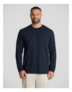 Classic Heavy Long Sleeve Tee in Navy