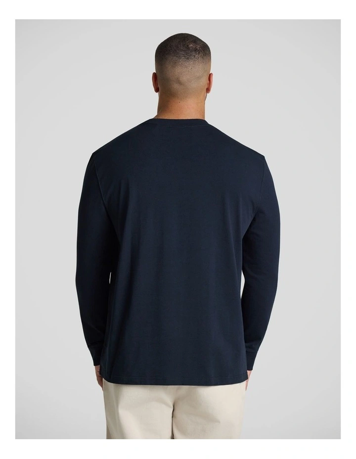 Classic Heavy Long Sleeve Tee in Navy image 2