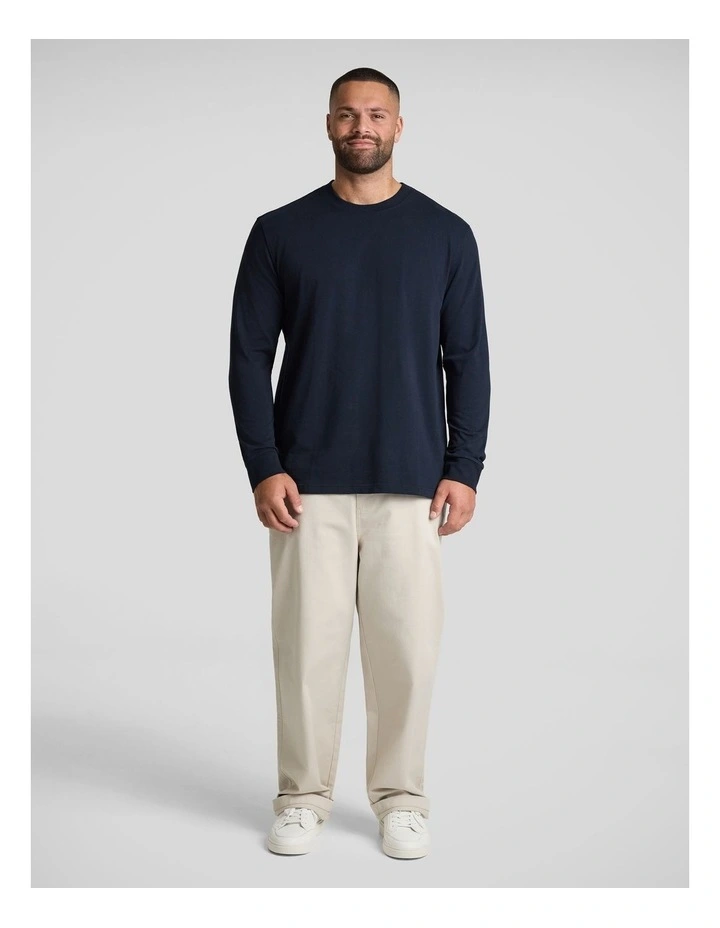 Classic Heavy Long Sleeve Tee in Navy image 4