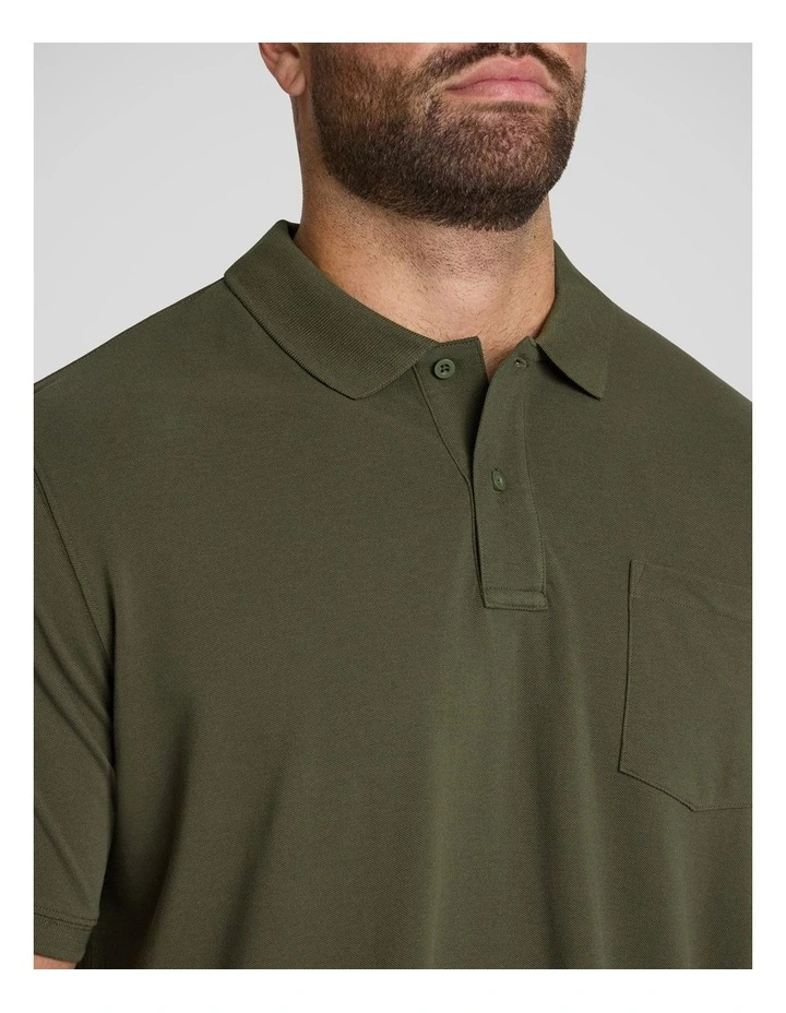 Asher Pique Polo in Olive image 3
