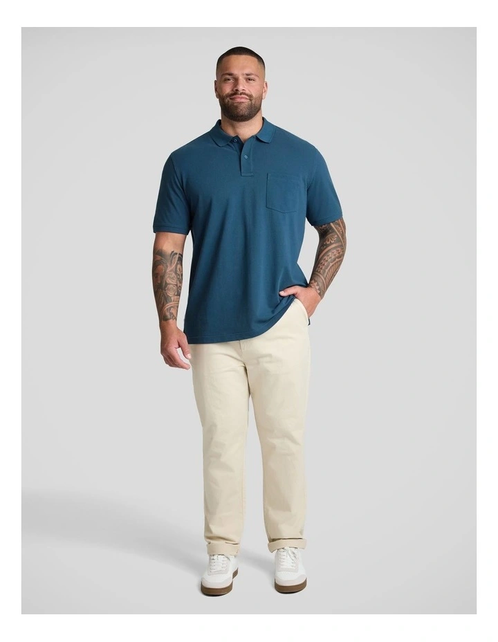 Asher Pique Polo in Teal image 4