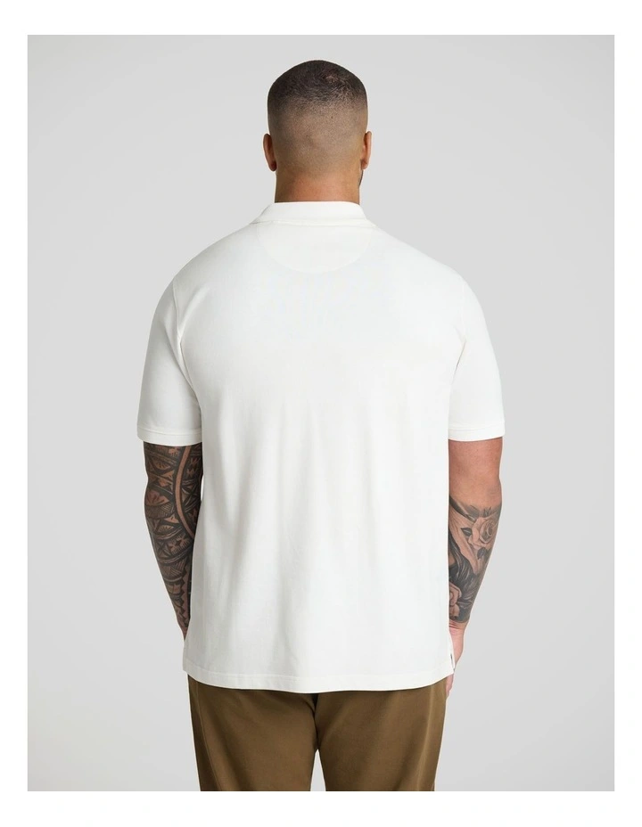 Asher Pique Polo in White image 2