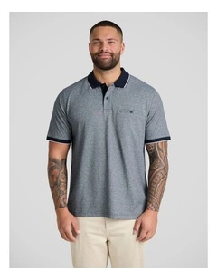 Jude Jaquard Polo in Navy