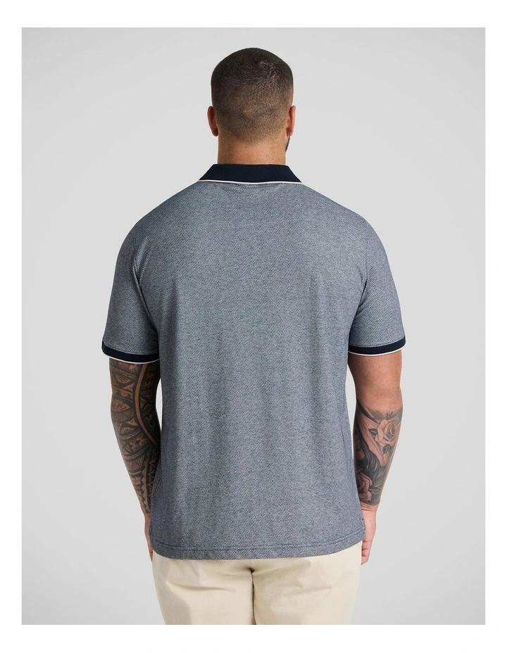 Jude Jaquard Polo in Navy image 2