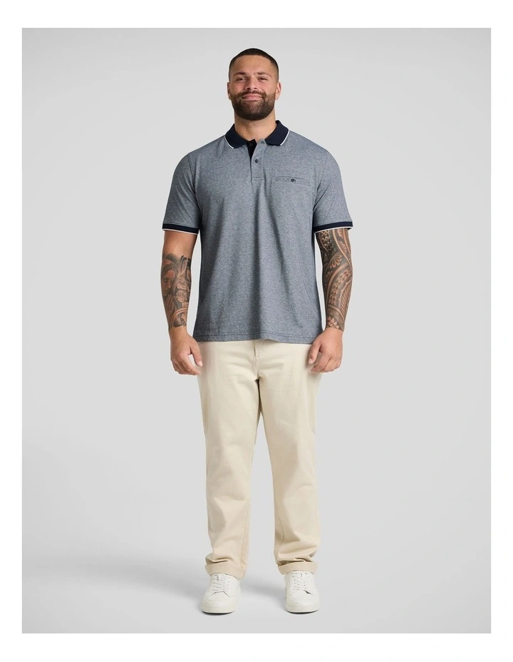 Jude Jaquard Polo in Navy image 4