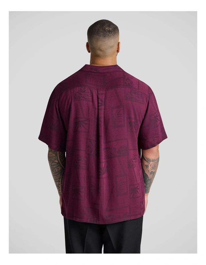Basque Relaxed Fit Shirt in Burgundy image 2