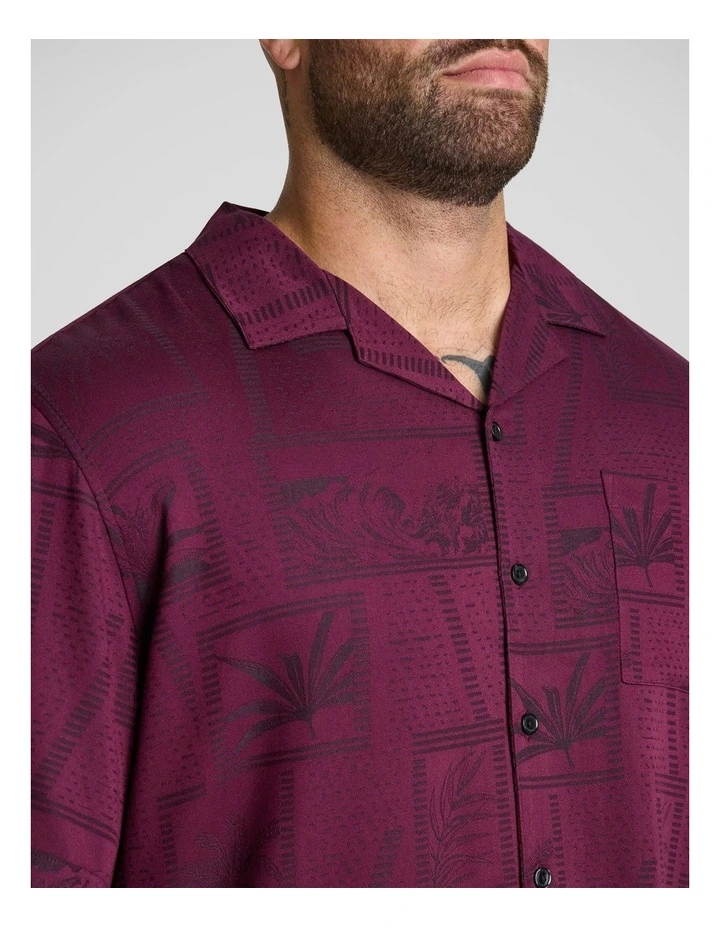 Basque Relaxed Fit Shirt in Burgundy image 3