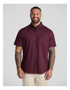 Butler Stretch Shirt in Burgundy