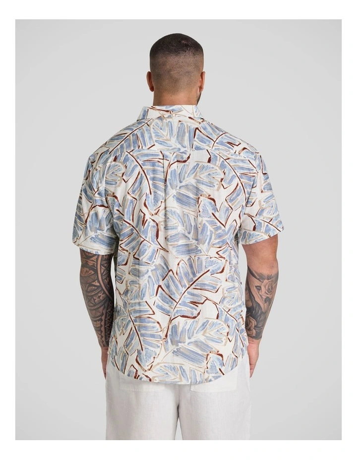 Curacao Print Shirt in White image 2