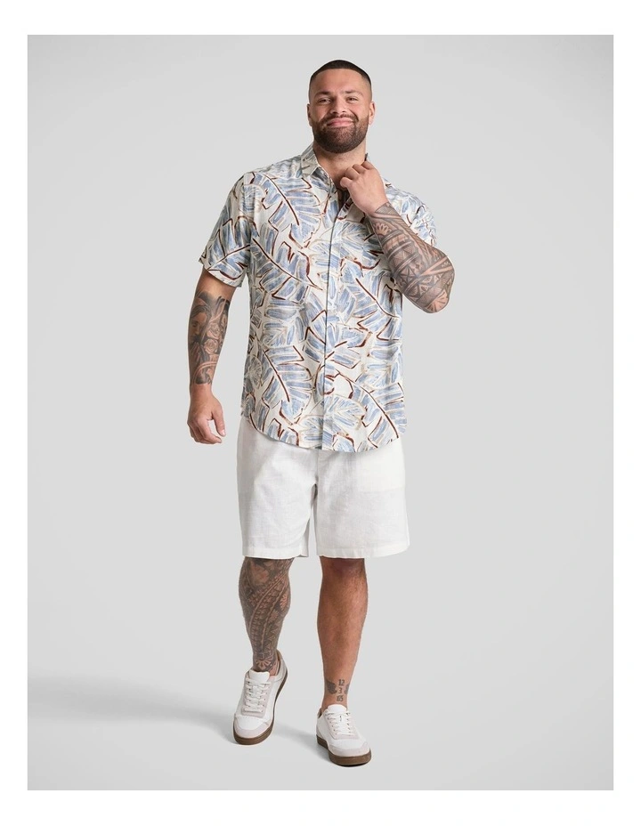 Curacao Print Shirt in White image 4