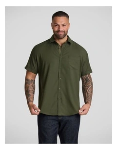 Deniro Stretch Shirt in Olive