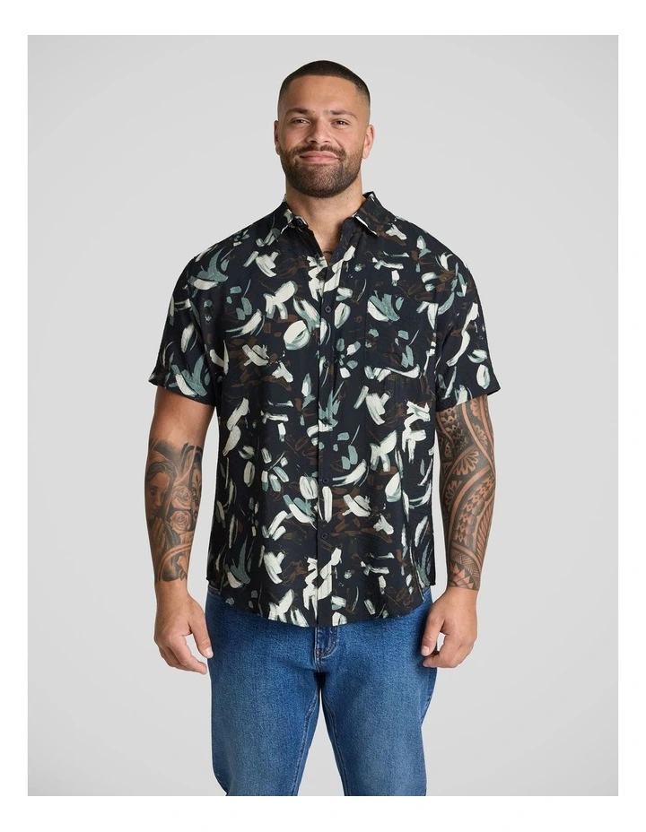 Eclipse Print Shirt in Black image 1