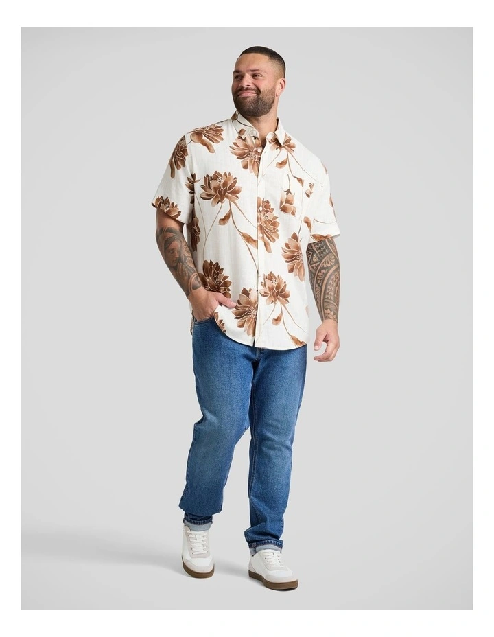 Lilium Print Shirt in White image 4