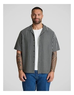 Nevis Relaxed Fit Shirt in Black