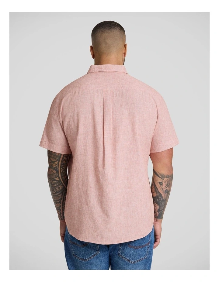 Solomon Linen Shirt in Crimson image 2