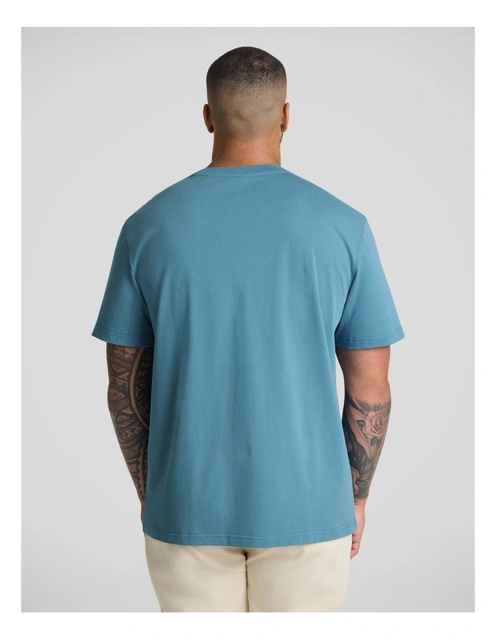 Classic Heavy Weight Tee in Airforce Blue image 2