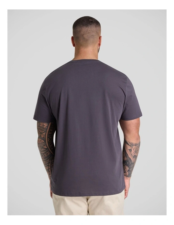 Essential Crew Neck Tee in Concrete image 2