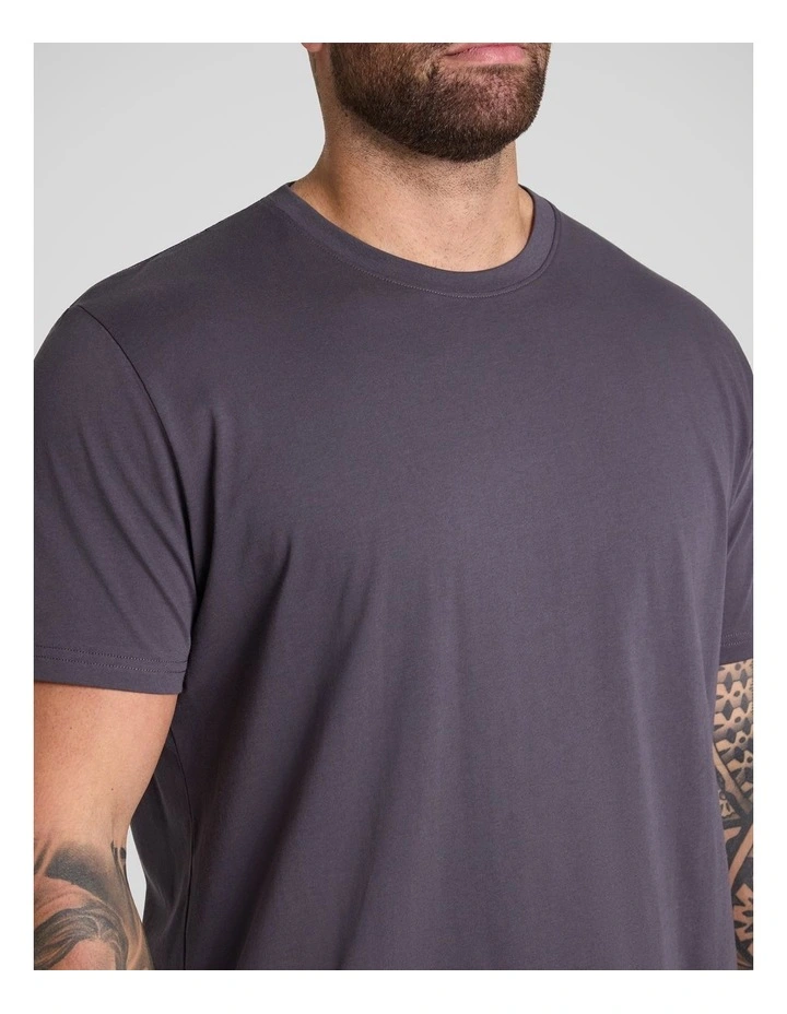 Essential Crew Neck Tee in Concrete image 3