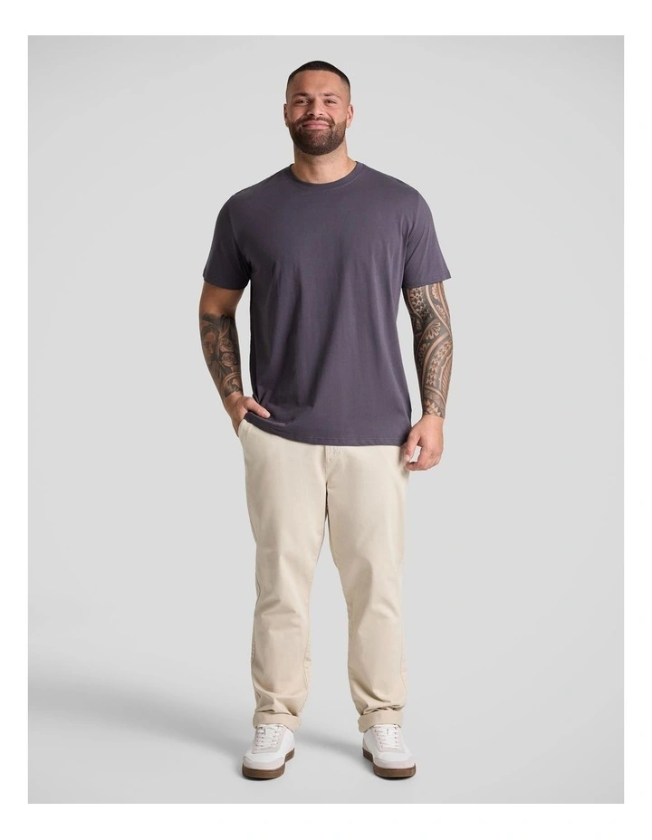 Essential Crew Neck Tee in Concrete image 4