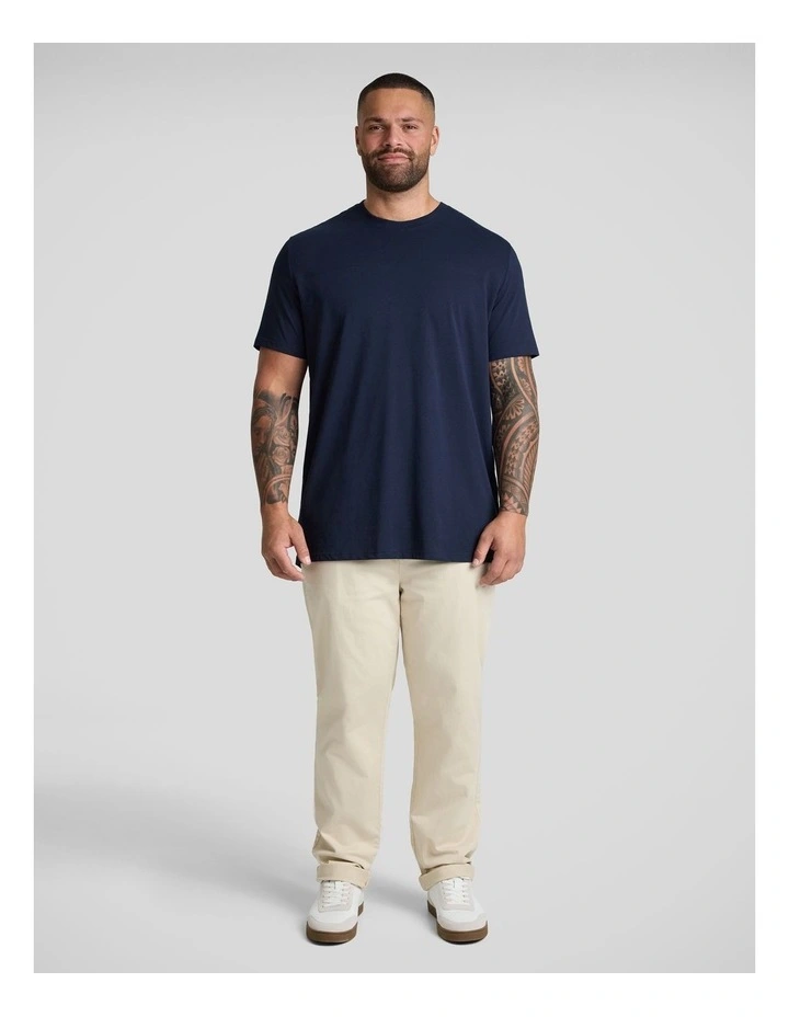 Essential Longline Panel Tee in Navy image 4