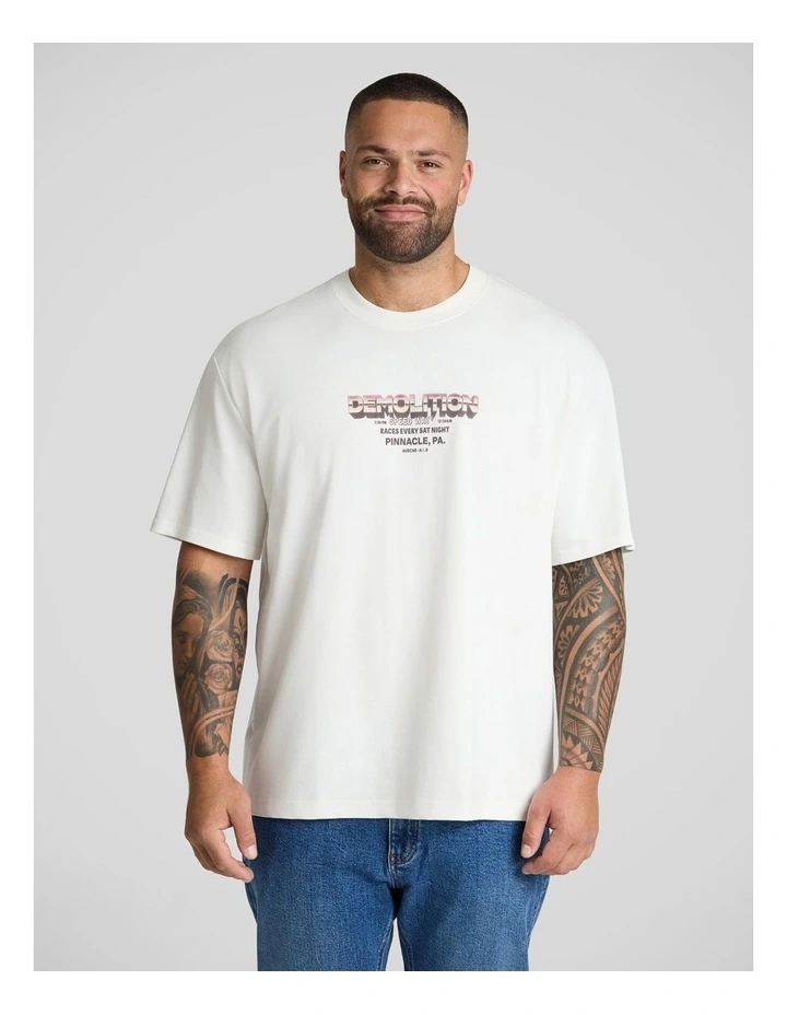 Demolition Relaxed Fit Tee in White image 2
