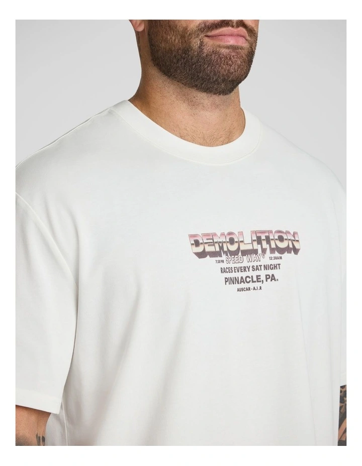Demolition Relaxed Fit Tee in White image 3