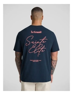 Elite Stretch Classic Tee in Navy