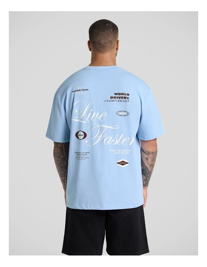 Fast Relaxed Fit Tee in Light Blue image 1
