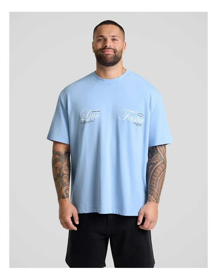 Fast Relaxed Fit Tee in Light Blue image 2