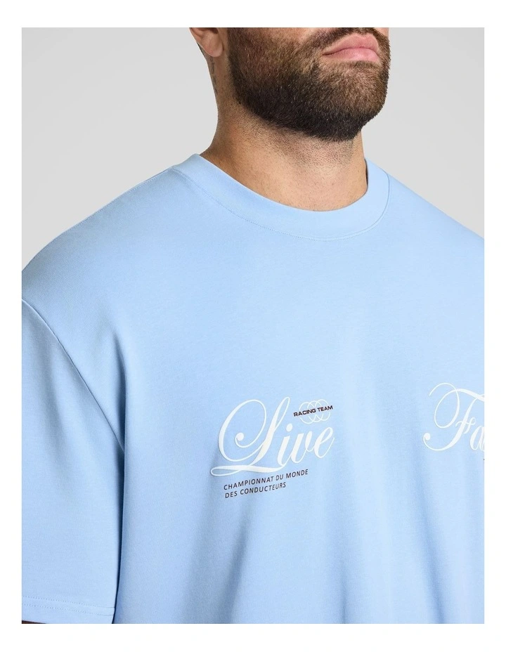 Fast Relaxed Fit Tee in Light Blue image 3