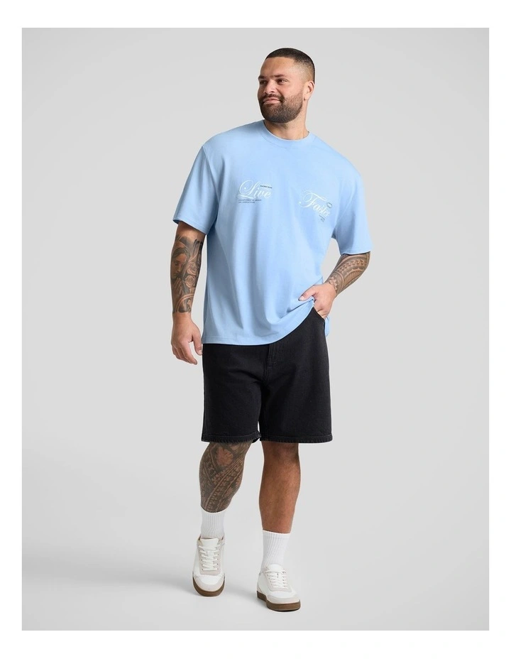 Fast Relaxed Fit Tee in Light Blue image 4