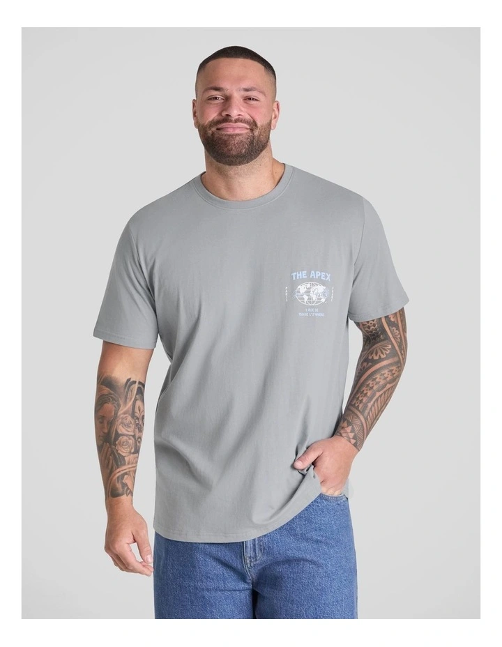 Hi Fidelty Longline Tee in Cool Grey image 2