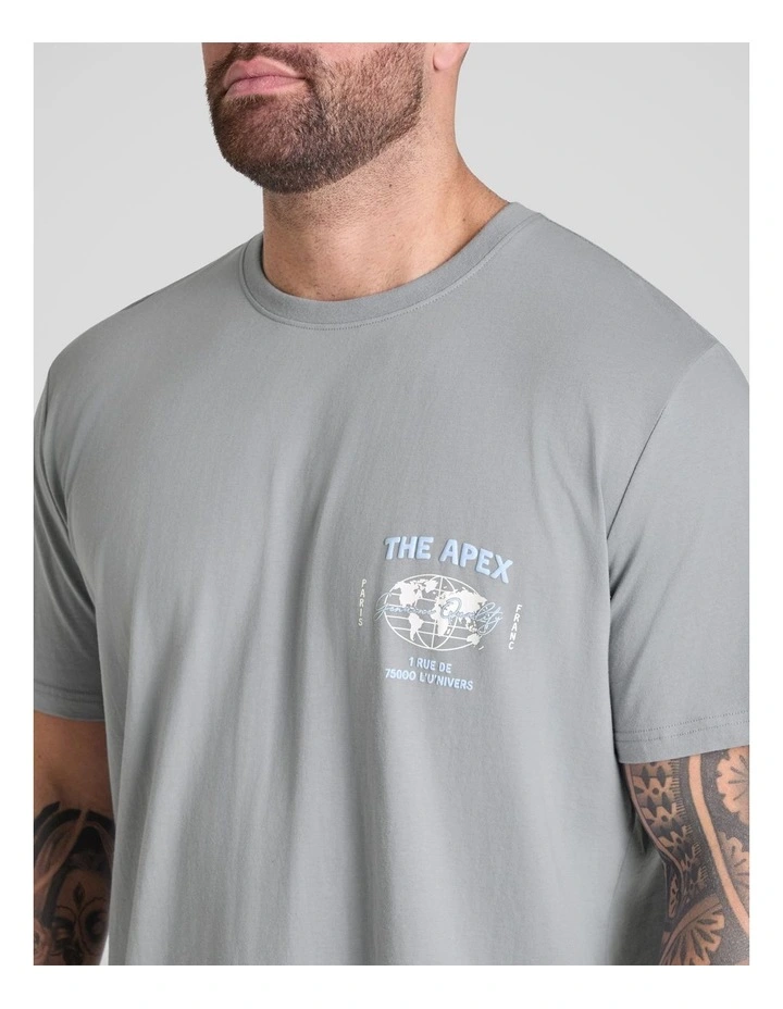 Hi Fidelty Longline Tee in Cool Grey image 3