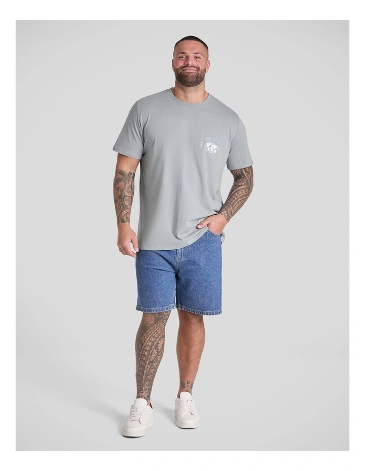 Hi Fidelty Longline Tee in Cool Grey image 4