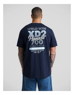 Pinnacle Longline Tee in Navy
